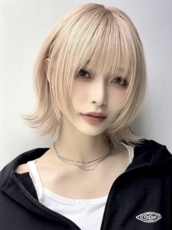 エフェクトブリーチの作例 — ミルクティーベージュ